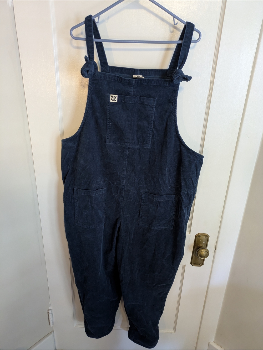Plus Sized Lucy & Yak Relaxed Navy Corduroy Overalls - Size 18R